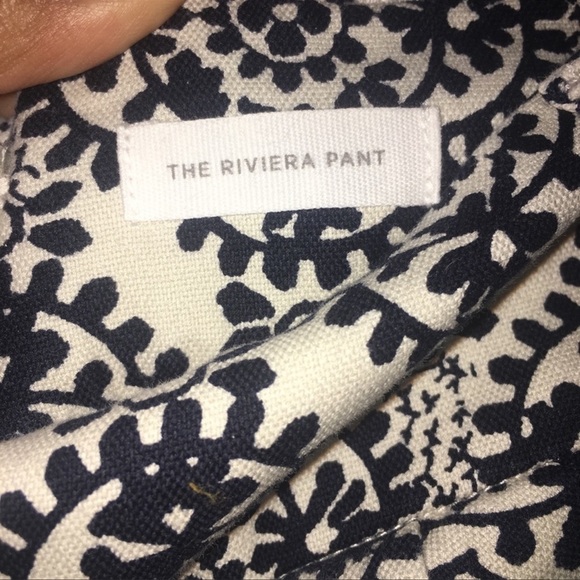 LOFT Marisa Mosaic Riviera Pant Size 4 Black/Ivory Crop - Picture 7 of 7